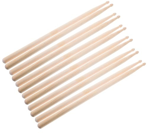 Baquetas de Práctica 5a 6 Pares para Batería de Madera de Arce