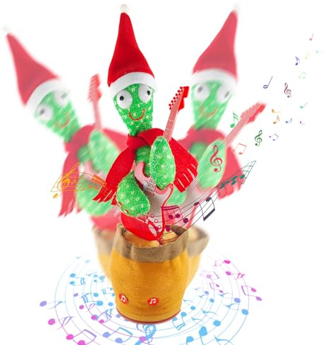 Sprechender Kaktus Weihnachten, Singender Kaktus Weihnachten, TanzenderKaktus, Talking Cactus Toy, Dancing Cactus, NachsprechenderKaktus, KaktusSpielzeug NachsprechenWeihnachten, für Kinder Geschenke