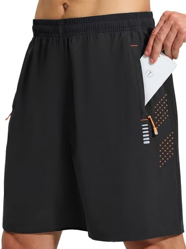 Cimic Sportshorts für Herren mit Reißverschlusstasche Laufhose Funktionelle | Design mit Reflexstreifen, schnelltrocknend & atmungsaktiv & Leicht , geeignet für laufen, fitness und wandern
