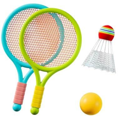Ensemble de raquettes de badminton pour enfants pour jeu familial en plein air pour jeu d'équipe préscolaire