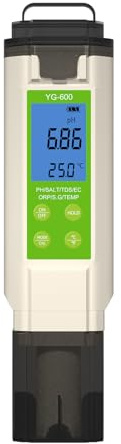 Tester digitale dell'acqua con misuratore retroilluminato Misuratore di temperatura del sale Misuratore di acqua multfunzionale accurato