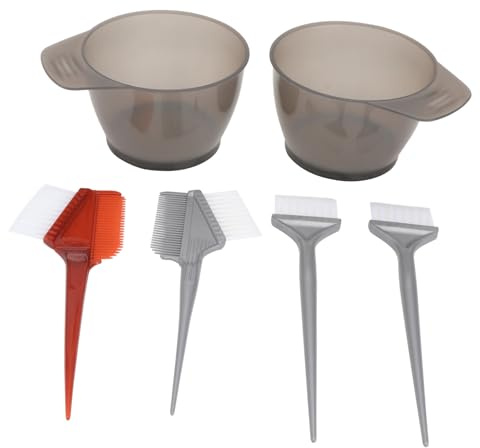 SAFIGLE 2 piezas Cuencos para Teñir Cabello con Peines para Coloración Profesional Plástico Reutilizable Diseño Antideslizante para Uso Salón y Tintes de Cabello
