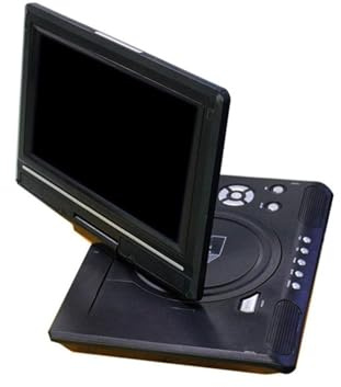 MKHQST 9,8 Tragbarer DVD-Player HD-Video-Player AV-Eingang Ausgang Auto Mini TV-Wiedergabegerät,DVD Player für Fernseher