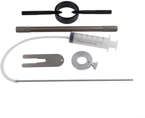 Kit d'outils d'entretien de fourche de moto avec M10 et tailles de filetage pour l'entretien de la cartouche et de la fourche inversée et le contrôle du niveau d'huile