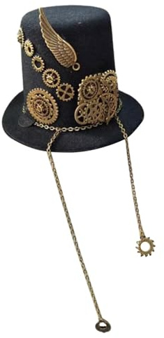 CFWSHJ Steampunk Mini Zylinder Kopfbedeckung Dress Up Party Hut Kopfschmuck Retro Stil Fedoras Haarspange für Halloween Urlaub Party Gefälligkeiten
