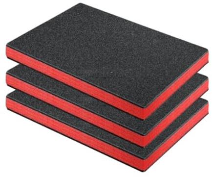 TTETTZ 3 Stück Werkzeugkasten Schaumstoff Einlagen Koffer Organizer Schaumstoffplatten EPE Leicht Zuschneidbar für Transport Aufbewahrung Elektronikschutz De, 43.8cmx30cmx2.5cm