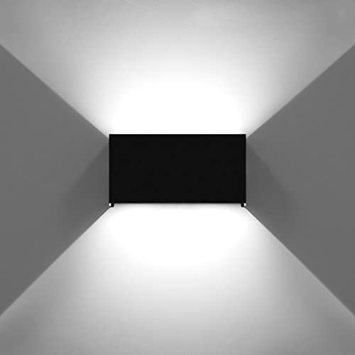 KAWELL 24W Modern Wandleuchte LED Wandlampe Up Down LED Wandbeleuchtung | Aluminium, Einstellbarer Abstrahlwinkel, Innen Außen, Wasserdicht IP65, für Badezimmer Treppen Schlafzimmer Wohnzimmer Flur