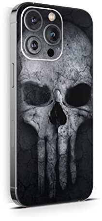Skins4u Schutzfolie Skin Cover Skins Design Folie Kratzerschutz kompatibel mit iPhone 14 Hard Skull