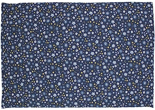 GIRAFFENLAND Körsbärskärnekudde 30 x 20 cm, ekologiskt tyg blommor-blå – som värmekudde och kylkudde – kornkudde för mikrovågsugn och ugn – 30 x 20 cm, körsbärskärnor, 600 g