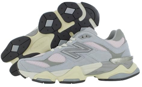 New Balance Donna 9060 Sneakers, Granito/Rosa Granito/Argento, 40.5 M US
