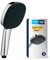 GROHE Vitalio 110, Duschkopf, 14l pro Min (Handbrause mit 2 Strahlarten, per Drehregler verstellbar, Universalanschluss, Silikonring schützt Duschbrause bei Stürzen), eckig, chrom, 26925001