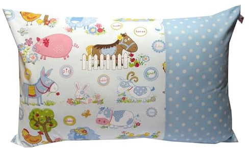 Kinder Kissenbezug 40x60 cm, Weiß (Design 1)