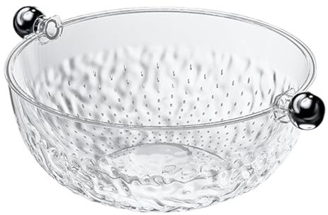 Scolapasta per frutta, frutta e verdura, cestello a doppio strato, grande capacità, per ciliegie, uva, carote