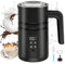 Montalatte Elettrico 5 in 1, Cappuccinatore Elettrico 350 ml, Monta Latte per cappuccini, Macchina per Cappuccino, Scaldalatte Elettrico per Cioccolata Calda al Schiuma Latte, Milk Frother (Nero)