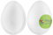 MCE-Commerce Huevos de poliestireno de 16 cm, 2, 1 Unidad, para Manualidades y decoración de Pascua, Espuma, Jardín Blanco/Opulento