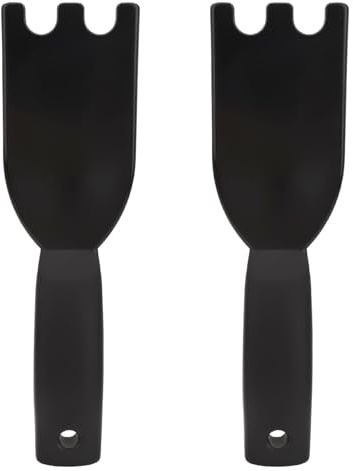 BOXOB 2pcs Grill Scraper for George Foreman, Nylon Spatula Indoor Grill with Grooves Heat-Resistant Household Cleaner Tool Comfortable Grip Non-Stick Cleaning Brush