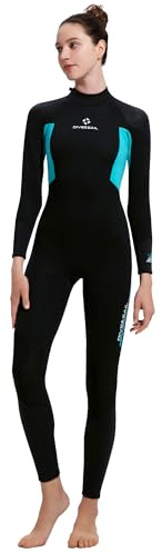 Neoprenanzug Ganzkörper 3/2mm mit Rückenreißverschluss, Ultra-Stretch Neopren Nassanzug Langarm mit UV-Schutz und Wärmeisolierung für Herren und Damen