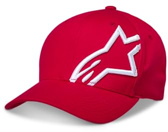 alpinestars Corp Shift 2 Curved Keps Damer/Herrar - fullcap basebollkeps med skärm, Sluten på baksidan, skärm Vinter Höst Vår Sommar Sommar-Vinter - XXL (62-63 cm) röd