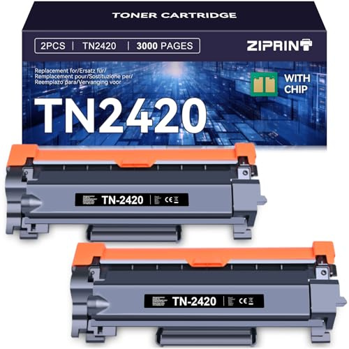ZIPRINT TN2420 TN-2420 Kompatibel für TN 2410 für MFC L2710DW Toner | Kompatibel für MFC L2710DW MFC-L2710DN HL-L2350DW DCP-L2530DW HL-L2375DW MFC-L2750DW HL-L2310D MFC-L2730DW HL-L2370DN 2 Pack