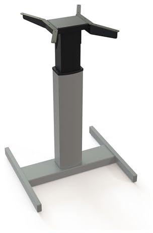 STIER Elektrisch Höhenverstellbares Gestell, für 80x80 cm Tischplatte, Höhenverstellbarkeit von 66-118 cm, praktisch für kleine, flexible Arbeitsbereiche, robust und benutzerfreundlich