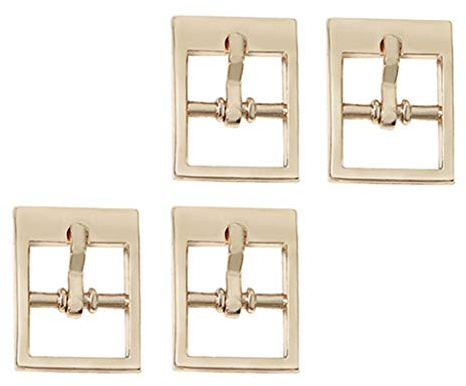 Baoblaze 4 kleine Rollschnalle Gürtelschnallen Schließen Schnallen Gurtschnalle 15mm rostfrei für DIY Kleidung Tasche, Gold