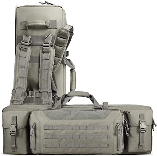 Waffentasche Waffenkoffer Gewehrtasche Langwaffentasche/Futteral mit Aussentaschen Hält 2 Waffen， für Schießen,Jagdexpeditionen E,42inch