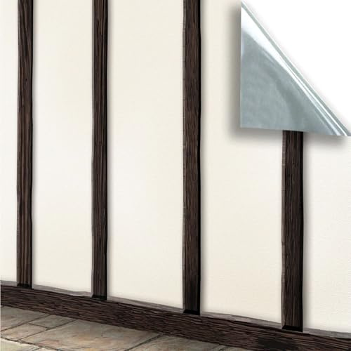 Stick & Go Repositionable Self Adhesive Dolls House Wallpapers 1:12 Scale (1 Sheet) - Wall And Beams 1 - No. 206