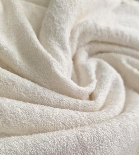 Super Soft Bamboo Terry Towelling Fabric - Ivory