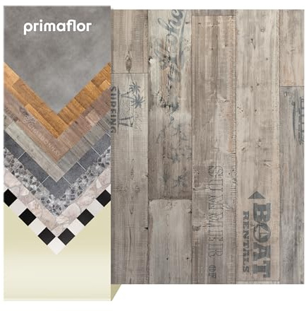 Primaflor PVC Bodenbelag Tronto | 200x150 cm | Eiche Sanremo 2,00 m | Holzdielenoptik, 1,9 mm stark, R10, antistatisch, für Wohnräume, Büro, Feuchträume, Messe und Event