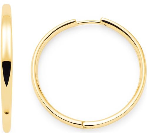 JEWELS BY LEONARDO Kreolen Beauty's Bravo 1 Paar • Ohr-Schmuck aus goldfarbenem Edelstahl • mittelgroße Hoop-Ringe • kombinierbar mit Beauty's Anhängern • Schmuck Geschenk für Frauen • 023574