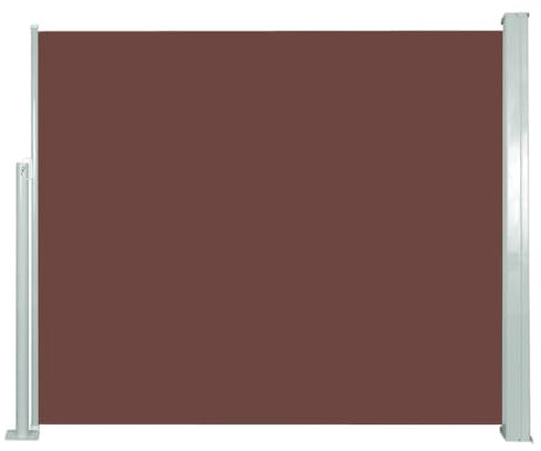 Ausziehbare Seitenmarkise, Windschutz Terrasse Sonnensegel Balkon Sichtschutz Markise Geeignet für Terrasse Innenhof Garten Balkon 120x300 cm Braun