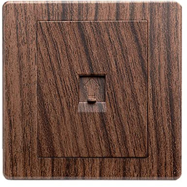 Interruptor de palanca retro, interruptor de enchufe de madera, interruptor de luz de color de madera, puerto LAN, computadora, teléfono, TV, pared interruptor de alimentación