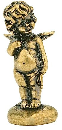 Lustige Kunststatue-Skulptur – Retro-Kupferstatue des Liebesgottes Amor – Kunststatue-Skulptur – Kleine Ornamente, Messing-Engelfiguren, Schreibtischdekoration, Wohndekor-Accessoires fürs Zimmer