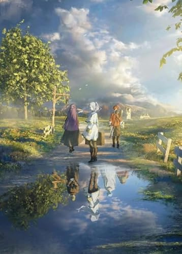 CYQFEZ Jigsaw Puzzle 1000 Teile Anime Frieren: Beyond Journey'S End Poster Hölzernes Buntes Geschicklichkeitsspiel Für Die Ganze Familie Erwachsene Pw143Xe