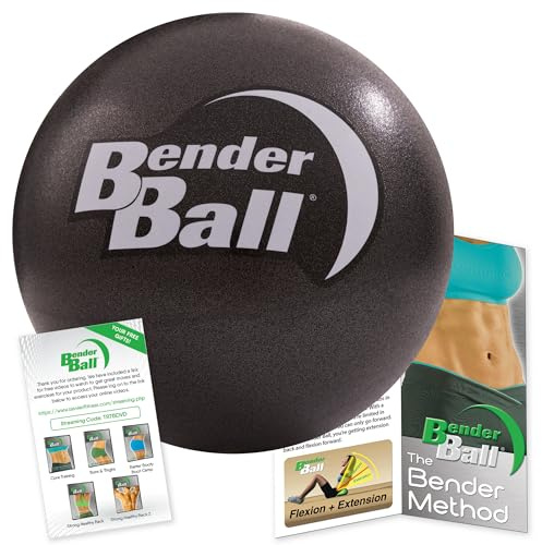 The Original 9 inch Pilates Ball - Blue - Exercise Ball for Abs, Core & Back - Workout Ball for Home Gym and Fitness Routines - Easy to Carry in Gym Bag or Luggage