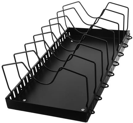 DECHOUS Cabinet Lid Organizer Expandable Pan Rack Adjustable Dividers for Kitchen