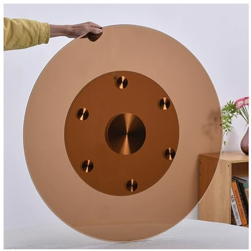 FENGZEQUAN Vetro Temperato Piatto Girevole, Lazy Susan Vassoio Girevole per Tavolo da Pranzo, Rotante da Tavola Centrotavola, Tortiera Rotazione，Facile da Condividere Tutto(80cm/32in)