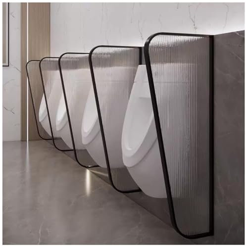 FLEPYHB Urinal-WC-Trennwand für Männer, An Der Wand Montierte Sichtschutzwände für Öffentliche Toiletten mit Gehärtetem Glas, Urinal-Sichtschutzwand für Hotels, Schulen, Einkaufszentren