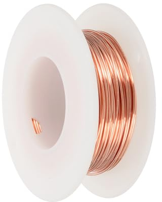 PATIKIL 49.2 Pies Alambre De Cobre Puro 99.9% Calibre 21 (0.7mm) | Alambre Artesanal De Cobre, Suministros Para Hacer Joyas De Abalorios Para Elaborar Coronas Jardinería, Para Hacer Joyas