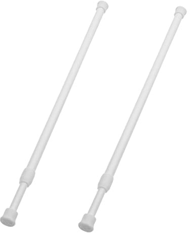 JECOMPRIS 2pezzi Bastone Per Tende Molla Estensibile Per Finestre Asta Di Tensione Per Armadio Design Antiscivolo Facile Da Installare