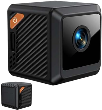 Générique Mini Caméra WiFi sans Fil,HD 1080P avec Protection - Caméra Portable Rechargeable USB Supporte Carte Mémoire pour Maison Chambre Bébé Jardin Garage Animal