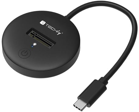 Techly 621987 Docking Station M.2 SATA/NVME SSD a USB-C™ Nero