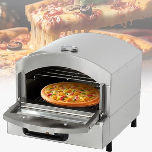 XUXIAO Stainless Steel Electric Pizza Oven, Pizza Maker Portable Stainless Steel Pizza Grill, Outdoor Garden BBQ Cooking, For Restaurants, Homemade Oven