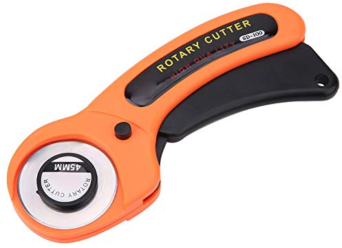 KIMISS Cortador Giratorio de 45 Mm para Costura y acolchado: Herramienta de Corte de Tela Premium con Bloqueo de Seguridad y Agarre Cómodo