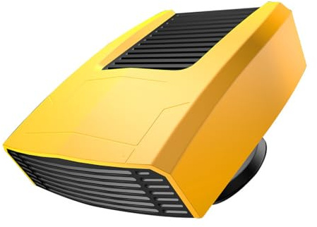 Riscaldatore per auto Riloer per camper 12V 180W portatile per auto, raffreddamento e riscaldamento rapidi invernali, compatibile con accendisigari a 12 V CC, giallo