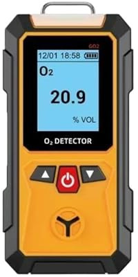 Rilevatore di gas, Rilevatore di gas, misuratore ossigeno, O2, monossido carbonio, CO, H2S, analizzatore combustibili, rilevatore perdite, monitor a qualità 'aria per lavoro, casa(O2)