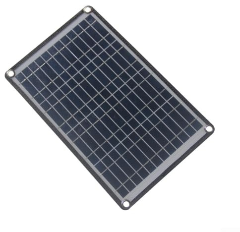 Cargador solar portátil de 15 W con doble salida USB, panel solar de silicona para conversión de energía de luz solar, para camping, senderismo, viajes