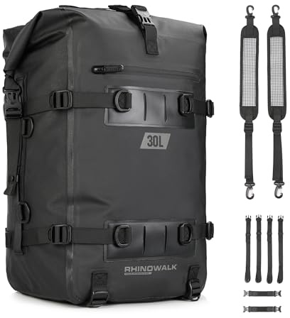 Rhinowalk Wasserdichter Seesack 8/15/30L - Roll-Top-Trockensack mit großem Fassungsvermögen, langlebiges wasserdichtes Gepäck für Bootfahren, Kajakfahren, Camping, Angeln und Reisen