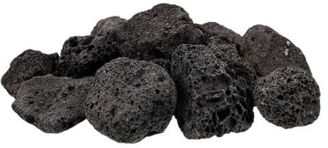 HIAKDOFT Pierres Volcaniques Naturelles Noires Poreuses pour Aquarium et Décoration Jardin, Gravier de Lave Volcanique 500g, Améliore Circulation Eau et Aération Plantes, Décor Rustique