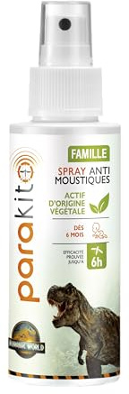 PARAKITO - Spray Anti-Moustique Famille - Dès 6 Mois - Répulsif Moustiques et Tiques - Sans DEET - Sans Alcool - Fabriqué en France - 100 ml